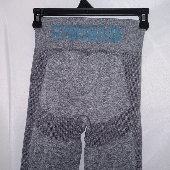 Gymshark Women's Flex High Waisted Seamless Leggings Gray Marl/Blue | Size XS - Picture 5 of 8